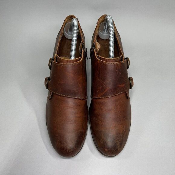 Born Concepts BOC Women's Size 8.5 Brown Leather Buckle Ankle Boots - Picture 3 of 14